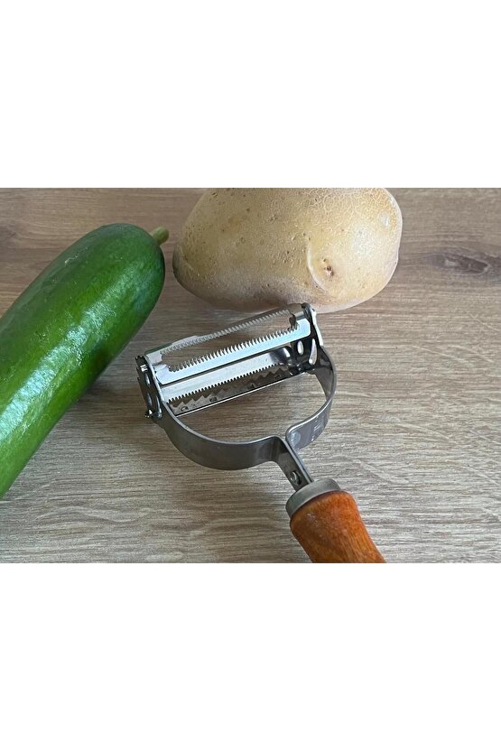 PATATES SOYACAĞI JULYEN AHŞAP SAPLI