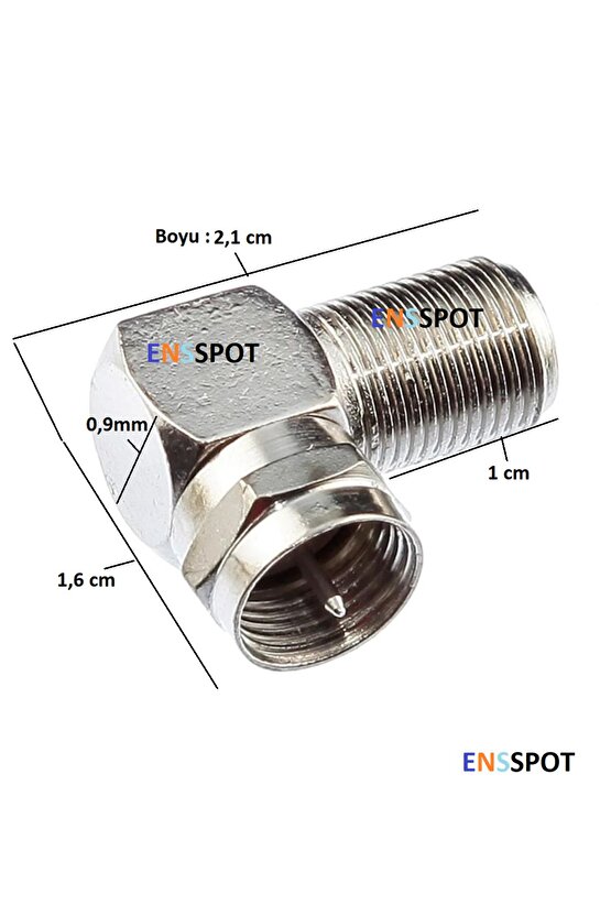 2 ADET F KONNEKTÖR L TİPİ METAL