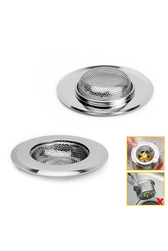 11.5 Cm Büyük Boy Paslanmaz Çelik Lavabo Süzgeci -Evye Süzgeç 11.5