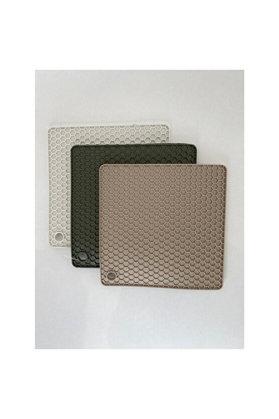 Silikon Kare Nihale Fırın Tutacağı Kalburabastı Kalıbı 3lü Set