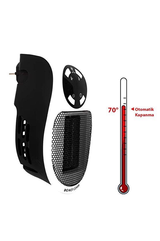 500 WATT PRİZ TİPİ UZAKTAN KUMANDALI TAŞINABİLİR ISITICI (ZAMANLAYICI) (OM-121 - SVU6479-5221