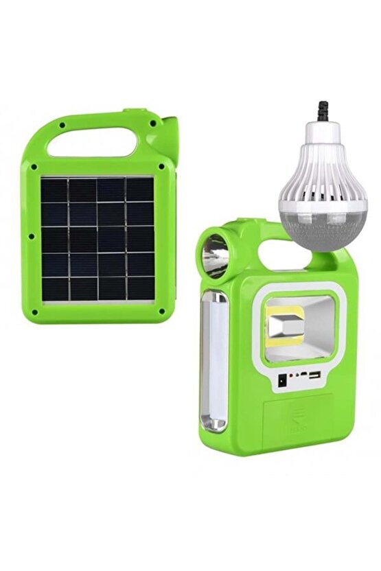 Hb-6399B Solar Tamirci Balıkçı Çalışma Lambası Uzatma Ampul Dahil (Powerbank Özellikli)