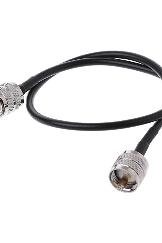 Rf Koaksiyel Kablo Konnektörü Uhf Pl259 Erkek Uhf Erkek Pl259 Rg58 Pigtail Kablosu 5 Siyah