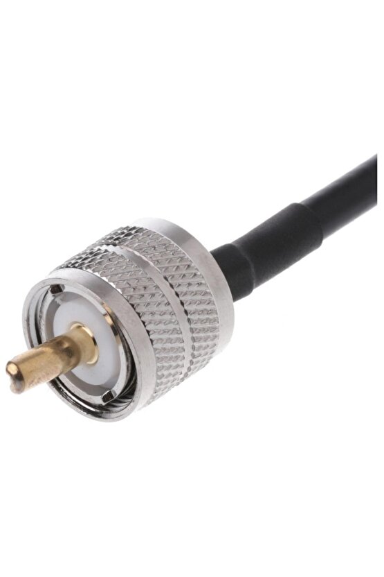 Rf Koaksiyel Kablo Konnektörü Uhf Pl259 Erkek Uhf Erkek Pl259 Rg58 Pigtail Kablosu 5 Siyah