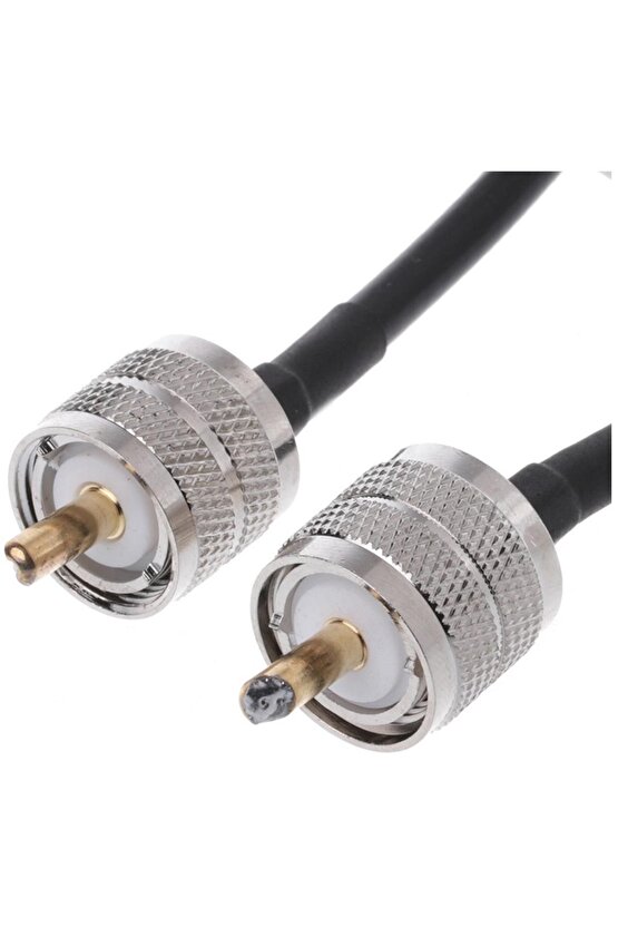 Rf Koaksiyel Kablo Konnektörü Uhf Pl259 Erkek Uhf Erkek Pl259 Rg58 Pigtail Kablosu 5 Siyah
