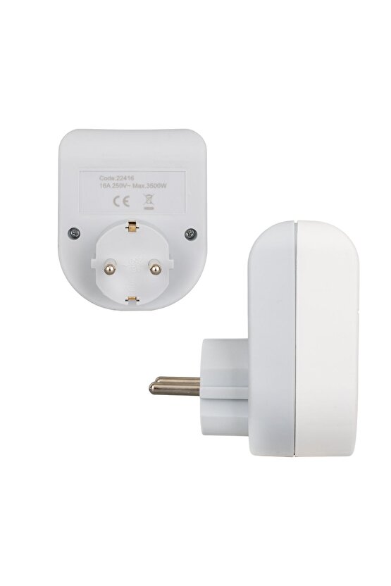 Mlvx Vea Ve-22416 16 Amper - 3500 Watt Led Göstergeli Tekli Akım Korumalı Priz Mlv Blsm