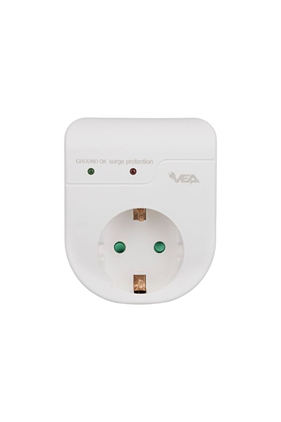 Mlvx Vea Ve-22416 16 Amper - 3500 Watt Led Göstergeli Tekli Akım Korumalı Priz Mlv Blsm