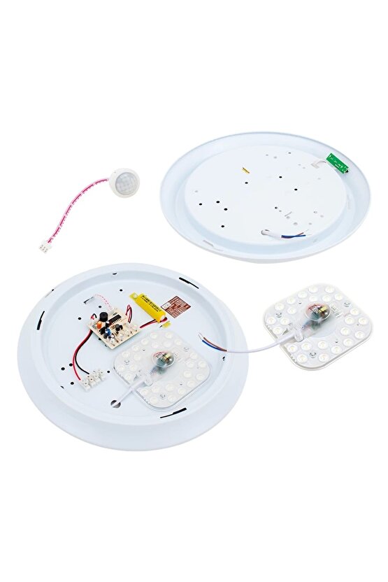 Powermaster Pm-7672 95mm Beyaz 24 Ledli Sensörlü Şarjlı Tavan Lambası