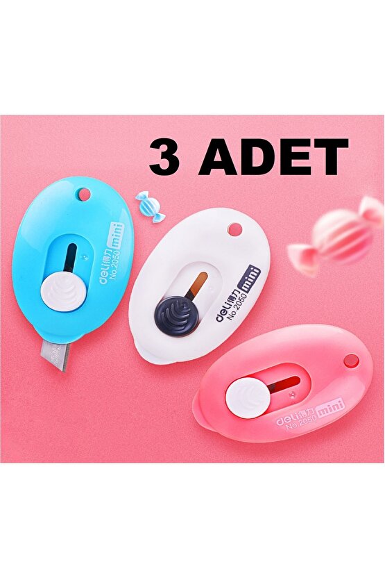 3 Adet Çok Amaçlı Çelik Bıçaklı Küçük Maket Bıçağı Mini Falçata AXE31-5K1