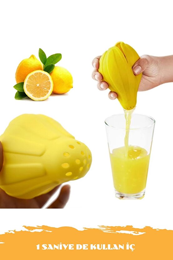 Silikon Limon Sıkacağı - Portakal Üzüm Meyve Suyu Sıkma Aparatı