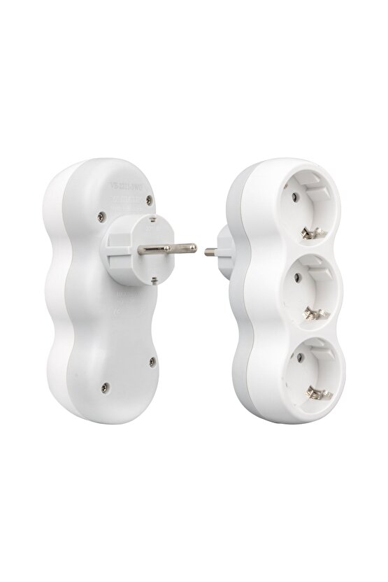 Dikey Model 3 Topraklı Priz Çoklayıcı Elektrik Prizi AXE11A-X66T9