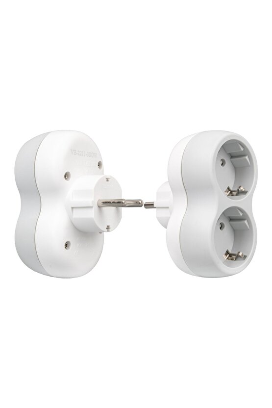 VEA VE-2211-3SGW A CLASS 2Lİ DİKEY ÇOKLU PRİZ (MADE IN MALAYSIA)