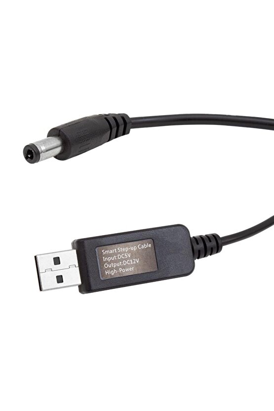5 Volt USB den 5.5*2.5mm Uçlu  DC 12 VOLT 1 Ampere Çevirici Kablo AXE01-L9J
