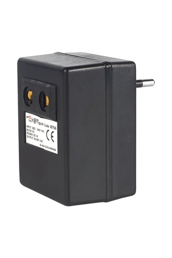 Art002 K01 Powermaster Pm-18706 220V-110V 20Va Acac Dönüştürücü Transformatör Bernami Yeni