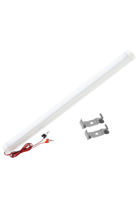60 Santim 12 Volt Akü Maşalı 10 Watt T8 İnce Led Lamba Beyaz Işıklı AXE4R01G