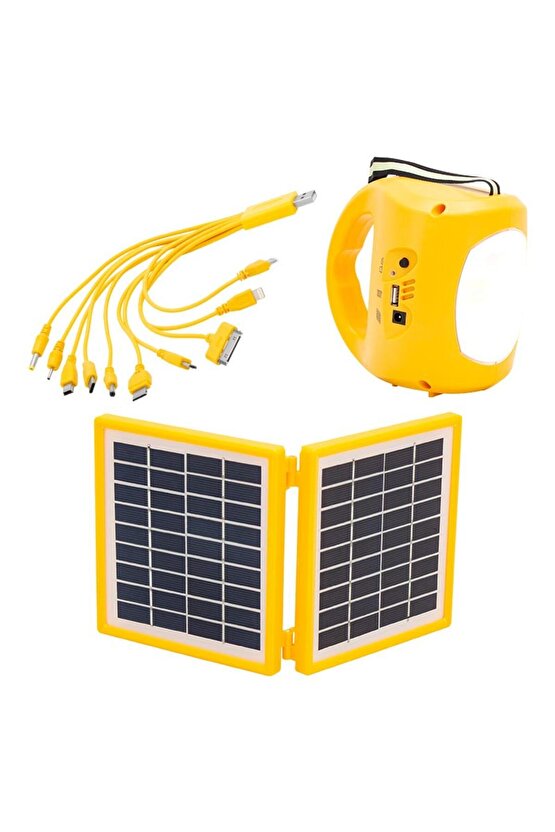 2 Adet Solar Panel Güneş Enerjili Kamp Feneri + Radyo AXE8-4Y61