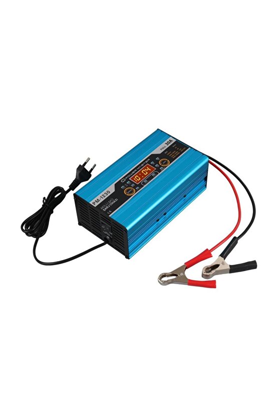 Pm-1230 12 Volt Max 30 Amper Lcd Ekranlı Kuru - Asit - Jel Akü Şarj Cihazı