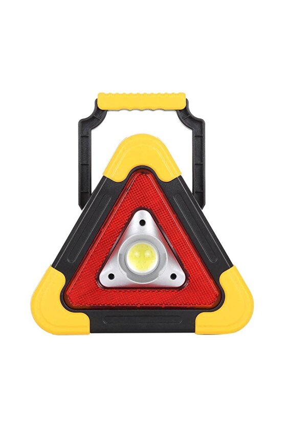 Güneş Enerjili Beyaz Kırmızı Ledli 500 Lumen Çok Fonksiyonlu Reflektör Işıklı Uyarı Lambası AXE4-C1