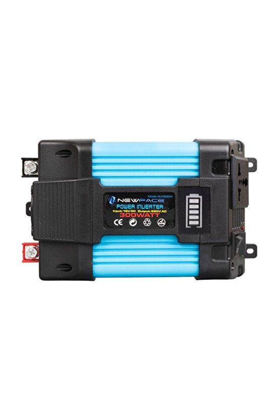 Akü Maşalı DC 12 Volt Girişli 220 Volt 300 Watt Gücünde invertör Modified Sinüs inverter