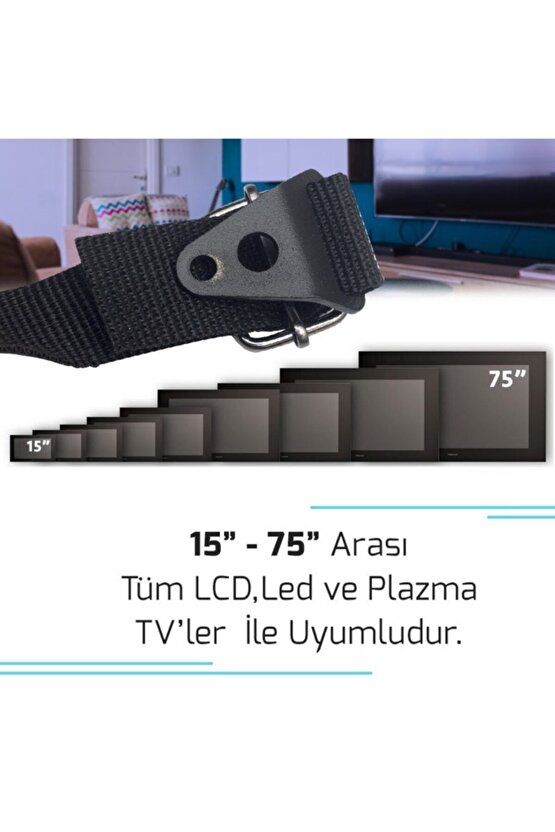 15 - 75 LCD TV Çocuk Bebek Güvenlik Kemeri Devrilmeye Karşı
