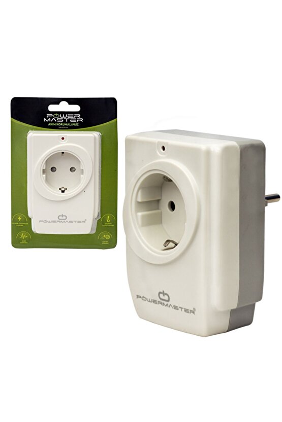POWERMASTER PM-18721 16 AMPER - 3680 WATT TEKLİ ÇOCUK KORUMALI AKIM KORUMALI PRİZ