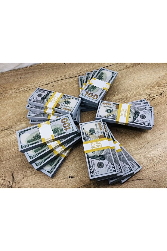 2 Deste Geçersiz 100 Dolar Renkli Gerçek Görünümlü Tam 200 Adet