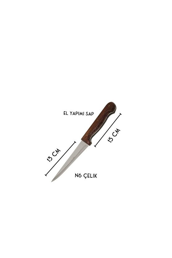 Sürmene Tırtıklı Et Bıçağı Yekpare Sivri Kasap Bıçağı 28 Cm