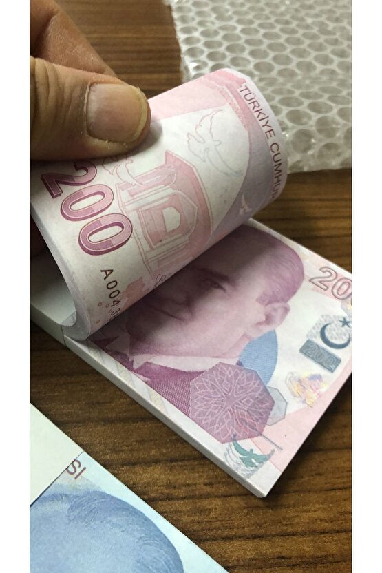 1 DESTE RENKLİ GEÇERSİZ ŞAKA PARASI 200 TÜRK LİRASI TAM 100 ADET