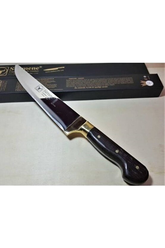 17.5  cm Çelik Kasap Bıçağı Sğrmene Bıçak No:2 Ahşap Venge Ağacı Saplı