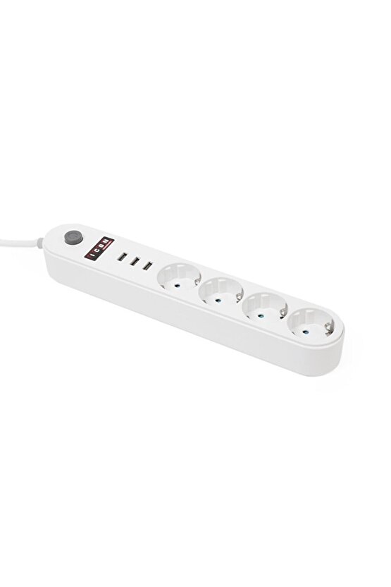 2 Metre Kablo Beyaz Renk Akıllı Priz