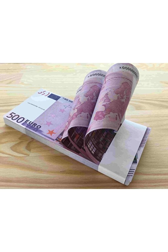 100 ADET RENKLİ GERÇEKÇİ 500 EURO ŞAKA PARASI