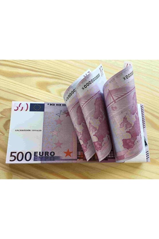 100 ADET RENKLİ GERÇEKÇİ 500 EURO ŞAKA PARASI