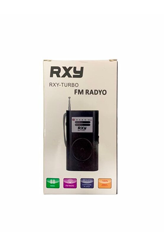 Rxy-turbo Cep Radyosu - Deprem Çantasına Uygun Taşınabilir Radyo + Kalem Pil