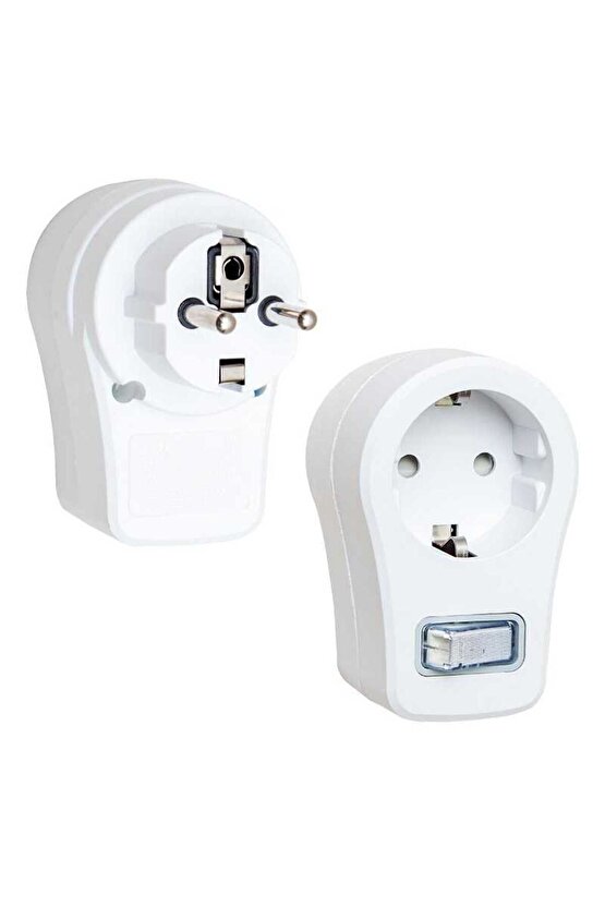 Tekli Akım Korumalı Priz (10A-2500W) - Anahtarlı