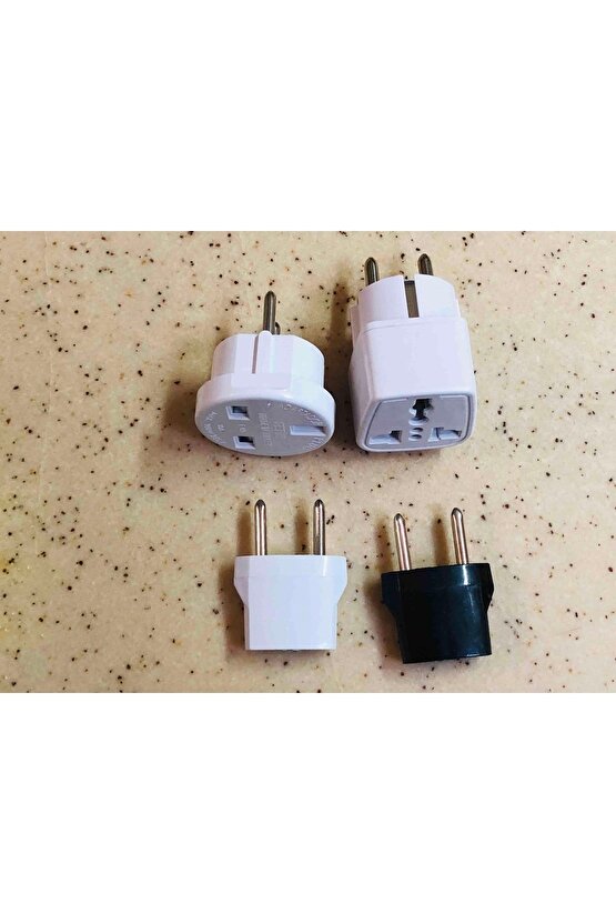 4 Farklı Üniversal Elektrik Priz Çevirici Set Amerikan Ingiliz Avrupa Çin Avusturalya