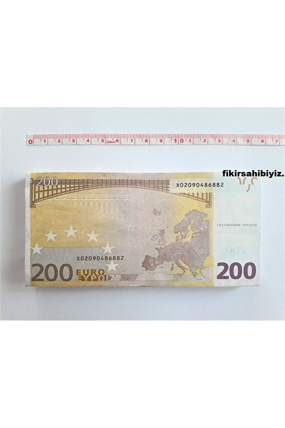 200 Euro Dizi Film Klip Çekimi Düğün Parti Şaka Oyun Geçersiz Para Deste