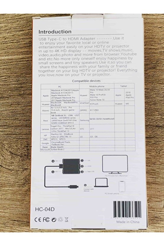 5 In 1 Type C Hdmı Usb Çevirici Dell Lg Macbook Ipad Iphone Huawei Mate Matebook Google Honor