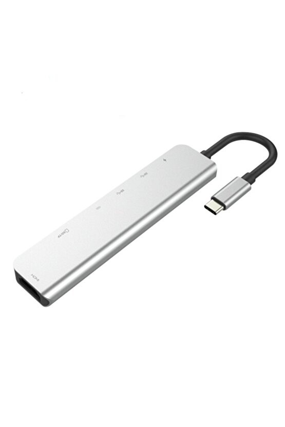 7 In 1 Sd Usb Type-c Hub Hdmı Girişli Macbook Çevirici Çoklayıcı