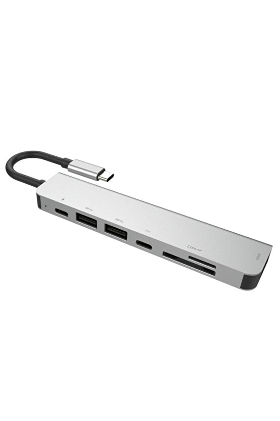 7 In 1 Sd Usb Type-c Hub Hdmı Girişli Macbook Çevirici Çoklayıcı