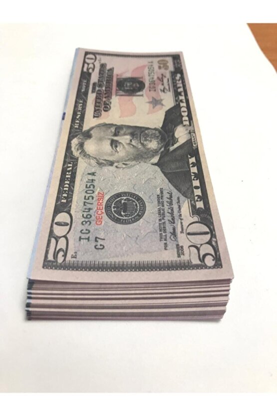 100 Adet 50 Dolar Geçersiz Sahte Düğün Parası Oyun Parası (100x50 Dolar)