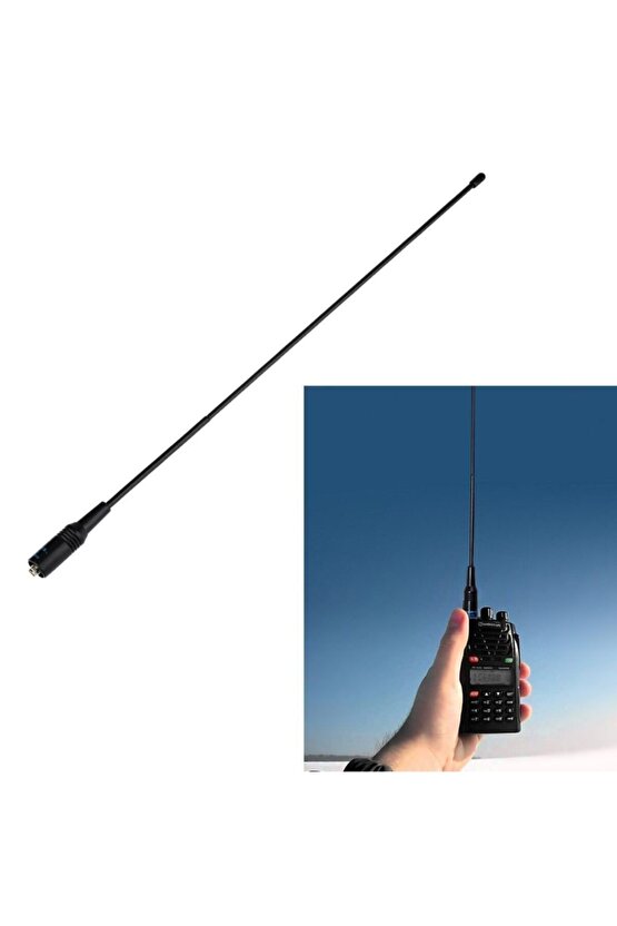 38cm Sma-f Dişi Konnektörlü Uzun Menzil Marin Air Band Amatör Telsiz Anteni Kirisun Hyt Baofeng Sfe