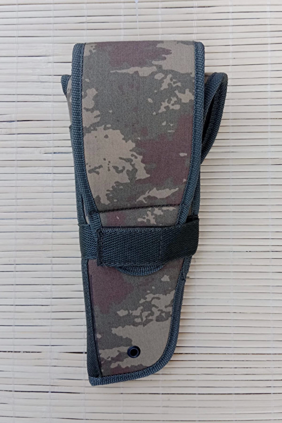 Sag El Kara Kuvvetleri Kamuflaj Renkli Cirtli Kapakli Airsoft Sallamali Palaskaya Kemere Gecirmeli İmpertex Silah Kilif