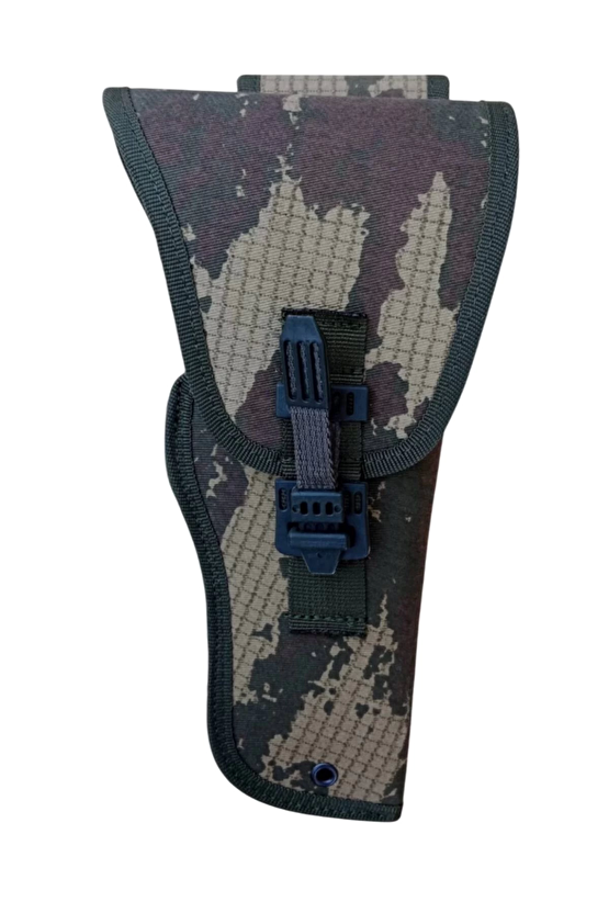 Sag El Kara Kuvvetleri Kamuflaj Renk Cirtli Kapakli Airsoft Sallamali Palaskaya Kemere Gecirmeli İmpertex Silah Kilifi
