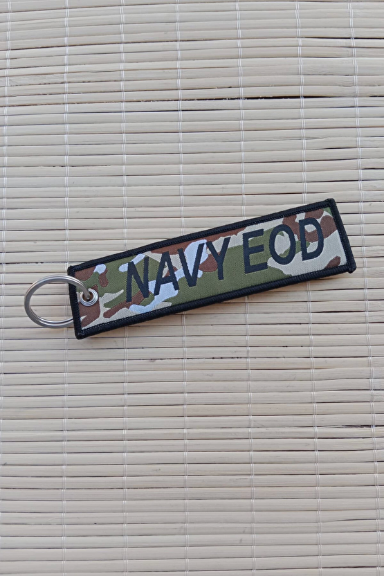 Sas Navy Eod Yazili Nakis İslemeli Bez Anahtarlik