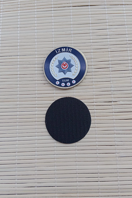 İzmir Egm Polis Kol Armasi 3d Silikon Kabartma Tisort Mont Arma