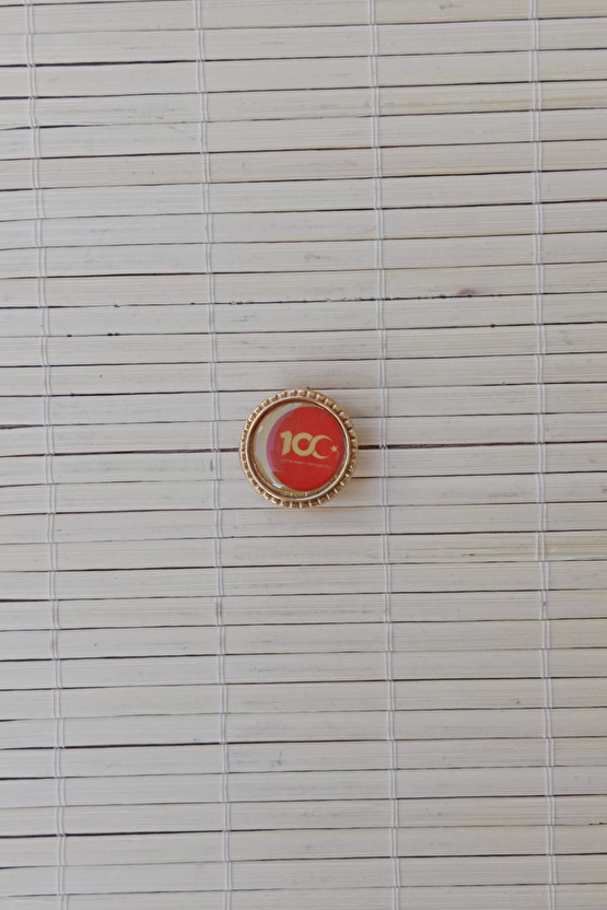 100. Yil Rozeti Ceket Yaka İgnesi Yaka Rozeti