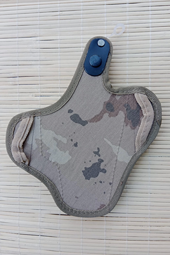 Sol El Jandarma Kamuflaj Renkli Tek Emniyetli Tam Kelebek Airsoft Palaskaya Kemere Gecirmeli İmpertex Silah Kilifi