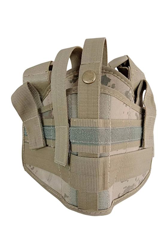 Sag El Jandarma Kamuflaj Renk Cift Baglantili Airsoft Palaskaya Kemere Gecirmeli İmpertex Bacak Silah Kilif