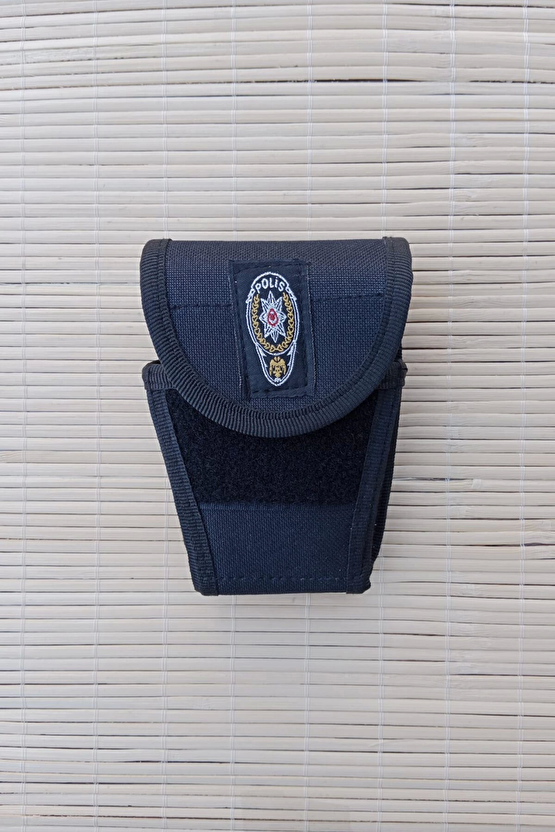 Polis Emniyet Mensubu Siyah Renkli Cirtli İmpertex Kapali Kelepce Kilif
