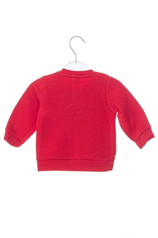 Kirmizi Renkli The Perfect Christmas Mickey Mouse Baskili Nakisli Pamuklu Uzun Kollu Cocuk Alt Ust Takim